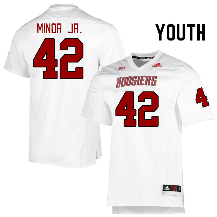 Youth #42 Darryl Minor Jr. Indiana Hoosiers College Football Jerseys Stitched Sale-Retro